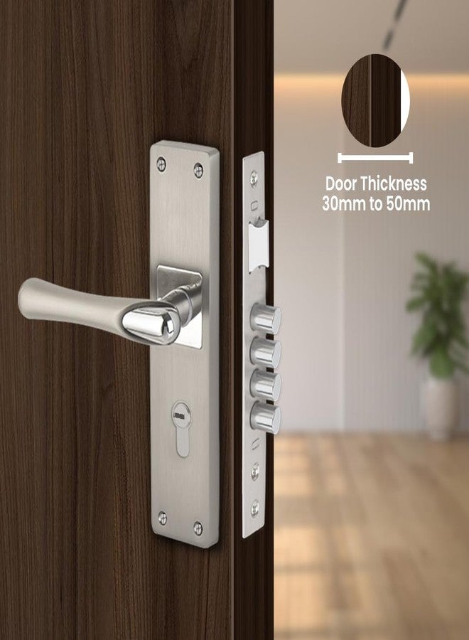 Link Bloss Mortise Lock |for Main & Internal Door in Home, Office, Hotel | 10 Inches Heavy Duty Handle Set with Both Side Key Access, 3 Keys |SS Finish|2 Years Warranty - Image 2